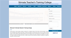 Desktop Screenshot of nirmalateacherstrainingcollege.com